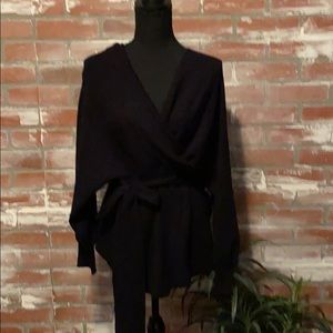 Slouchy black sweater